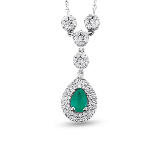 Diamond Emerald Necklace - Jewelry