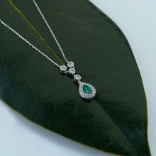 Load image into Gallery viewer, Diamond Emerald Necklace - Jewelry
