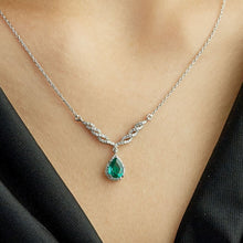 Load image into Gallery viewer, Diamond Emerald Necklace - Jewelry
