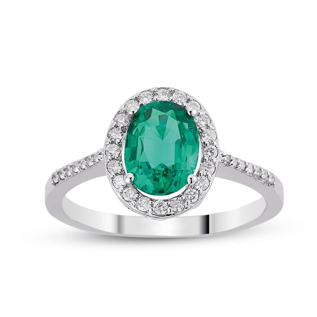 Diamond Emerald Ring - Jewelry
