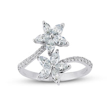 Load image into Gallery viewer, Diamond Flower Ring - Jewelry
