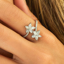 Load image into Gallery viewer, Diamond Flower Ring - Jewelry
