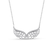Load image into Gallery viewer, Diamond Guardian Angel Wings Necklace

