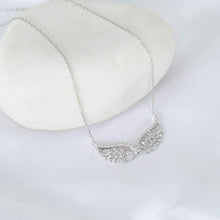 Load image into Gallery viewer, Diamond Guardian Angel Wings Necklace
