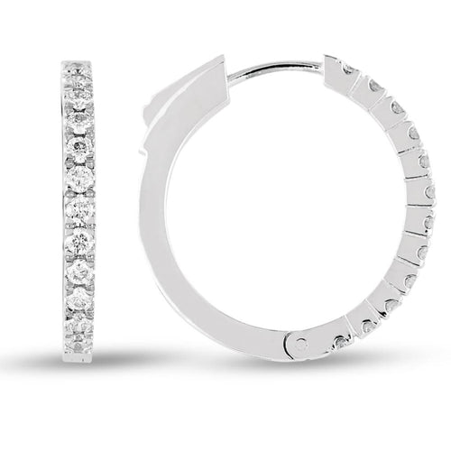 Diamond Halfway Hoop Earring - Empire Fine Jewellers