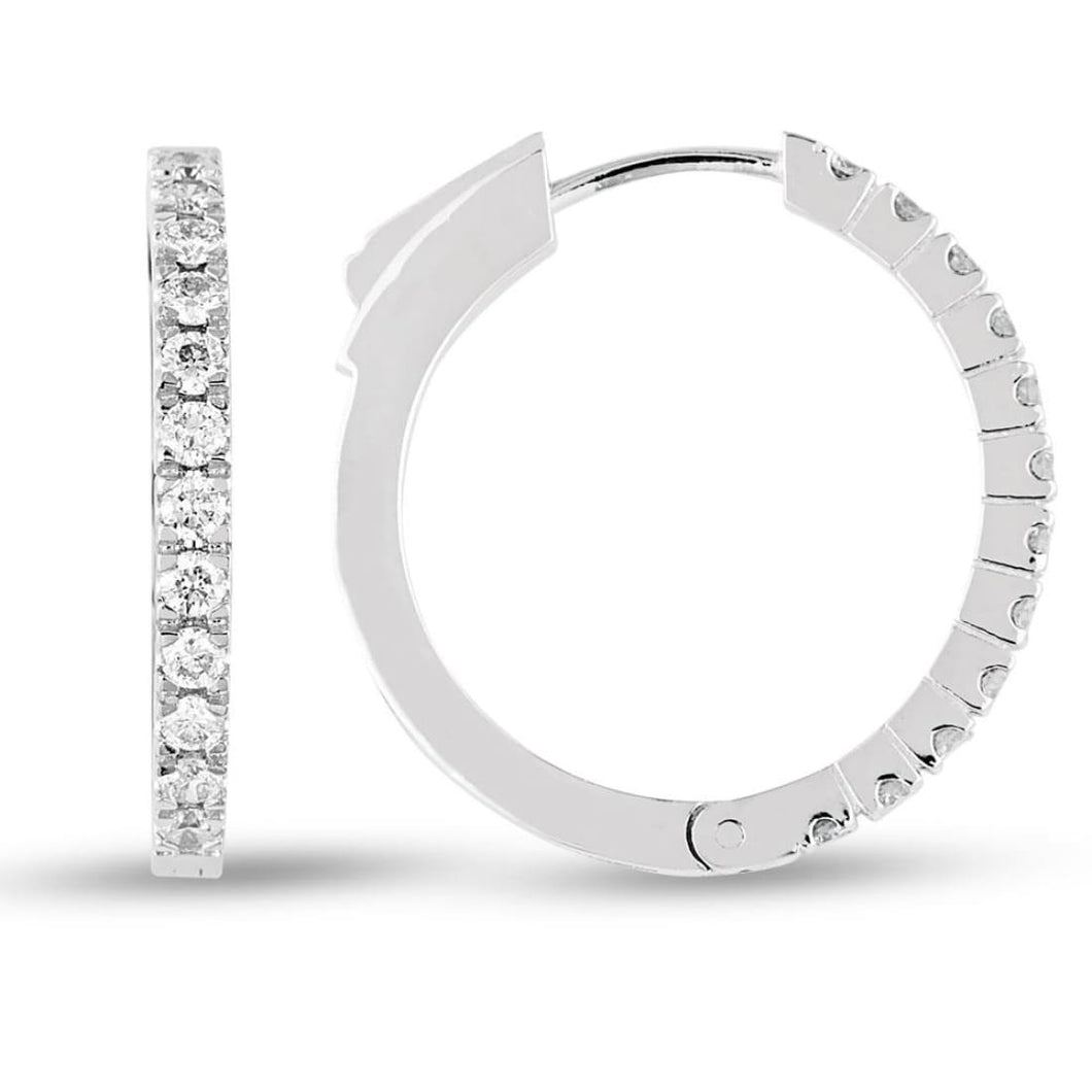 Diamond Halfway Hoop Earring - Empire Fine Jewellers