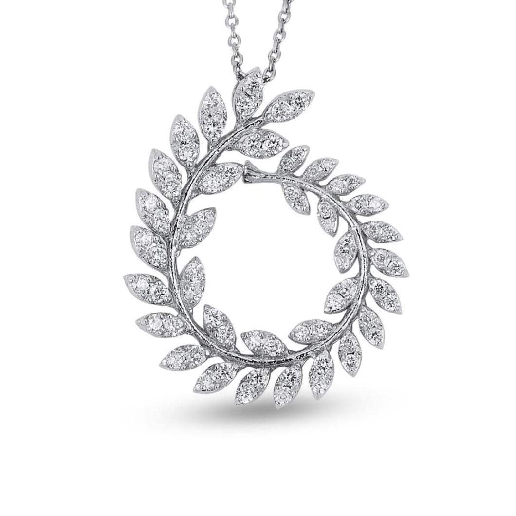 Diamond Leaf Necklace - Jewelry