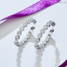 Load image into Gallery viewer, Diamond Pave Hoop Earring

