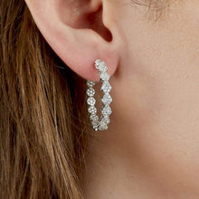 Load image into Gallery viewer, Diamond Pave Hoop Earring
