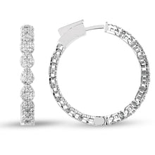 Load image into Gallery viewer, Diamond Pave Hoop Earring
