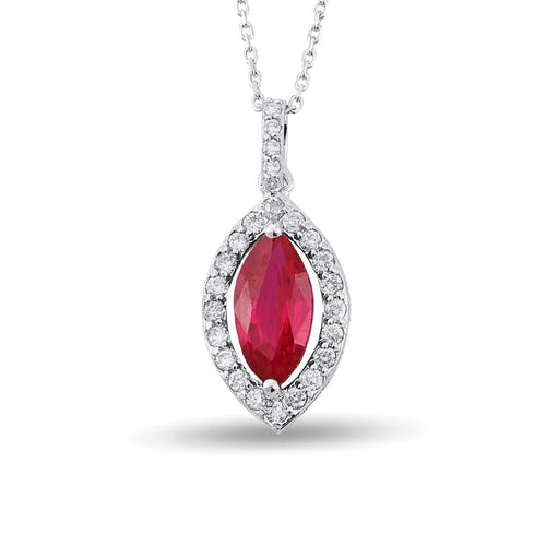 Diamond Ruby Necklace - Jewelry