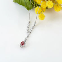 Load image into Gallery viewer, Diamond Ruby Necklace - Jewelry
