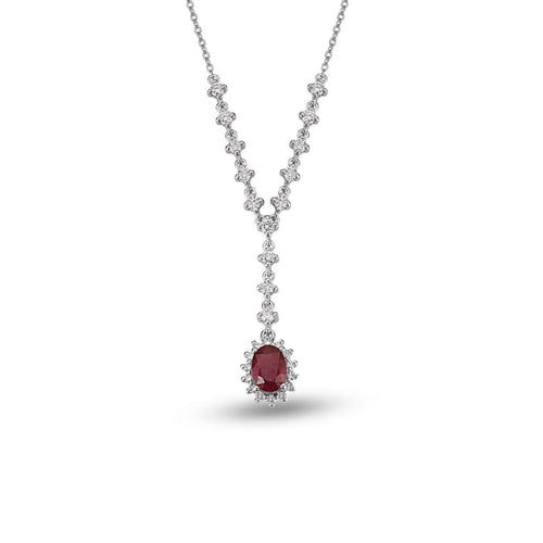 Diamond Ruby Necklace - Jewelry