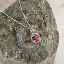 Load image into Gallery viewer, Diamond Ruby Necklace - Jewelry
