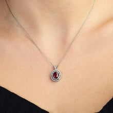Load image into Gallery viewer, Diamond Ruby Necklace - Jewelry
