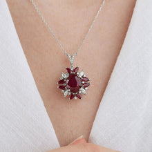 Load image into Gallery viewer, Diamond Ruby Necklace - Jewelry
