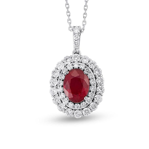 Diamond Ruby Necklace - Jewelry