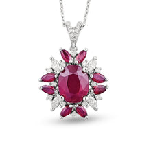 Load image into Gallery viewer, Diamond Ruby Necklace - Jewelry
