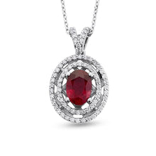 Load image into Gallery viewer, Diamond Ruby Necklace - Jewelry
