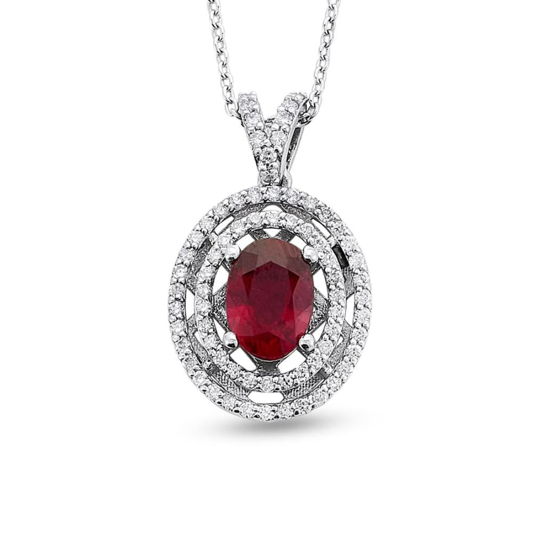 Diamond Ruby Necklace - Jewelry