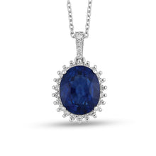 Load image into Gallery viewer, Diamond Sapphire Necklace - Jewelry
