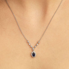 Load image into Gallery viewer, Diamond Sapphire Necklace - Jewelry
