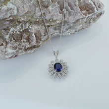 Load image into Gallery viewer, Diamond Sapphire Necklace - Jewelry
