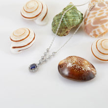 Load image into Gallery viewer, Diamond Sapphire Necklace - Jewelry
