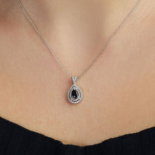 Load image into Gallery viewer, Diamond Sapphire Necklace - Jewelry
