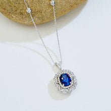Load image into Gallery viewer, Diamond Sapphire Necklace - Jewelry
