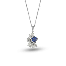 Load image into Gallery viewer, Diamond Sapphire Necklace - Jewelry
