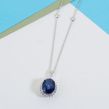 Load image into Gallery viewer, Diamond Sapphire Necklace - Jewelry
