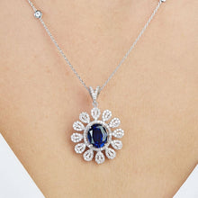 Load image into Gallery viewer, Diamond Sapphire Necklace - Jewelry

