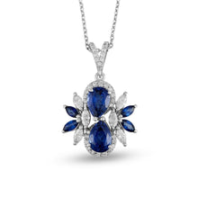 Load image into Gallery viewer, Diamond Sapphire Necklace - Jewelry
