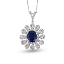 Load image into Gallery viewer, Diamond Sapphire Necklace - Jewelry
