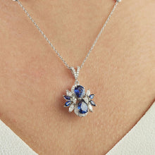 Load image into Gallery viewer, Diamond Sapphire Necklace - Jewelry
