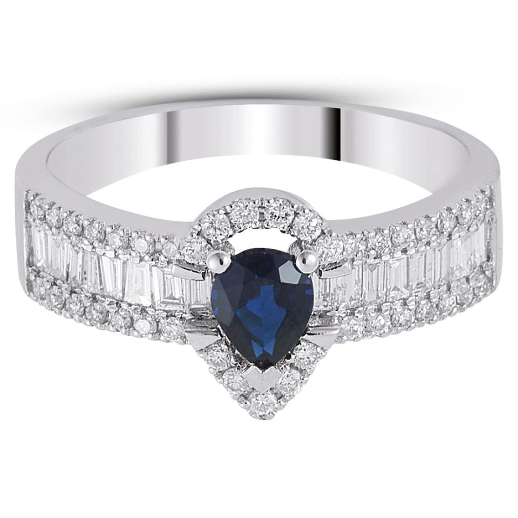 Diamond Sapphire Ring - Ring