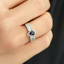 Load image into Gallery viewer, Diamond Sapphire Ring - Ring
