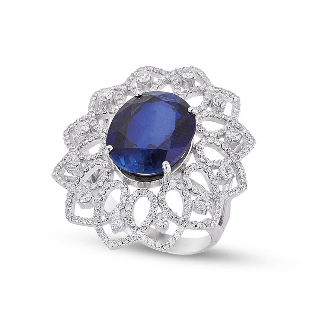 Diamond Sapphire Ring - Jewelry