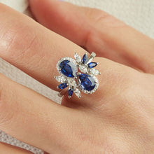 Load image into Gallery viewer, Diamond Sapphire Ring - Jewelry
