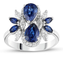 Load image into Gallery viewer, Diamond Sapphire Ring - Jewelry
