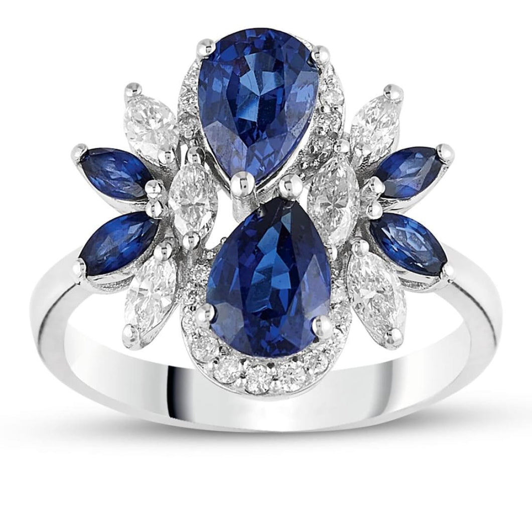 Diamond Sapphire Ring - Jewelry