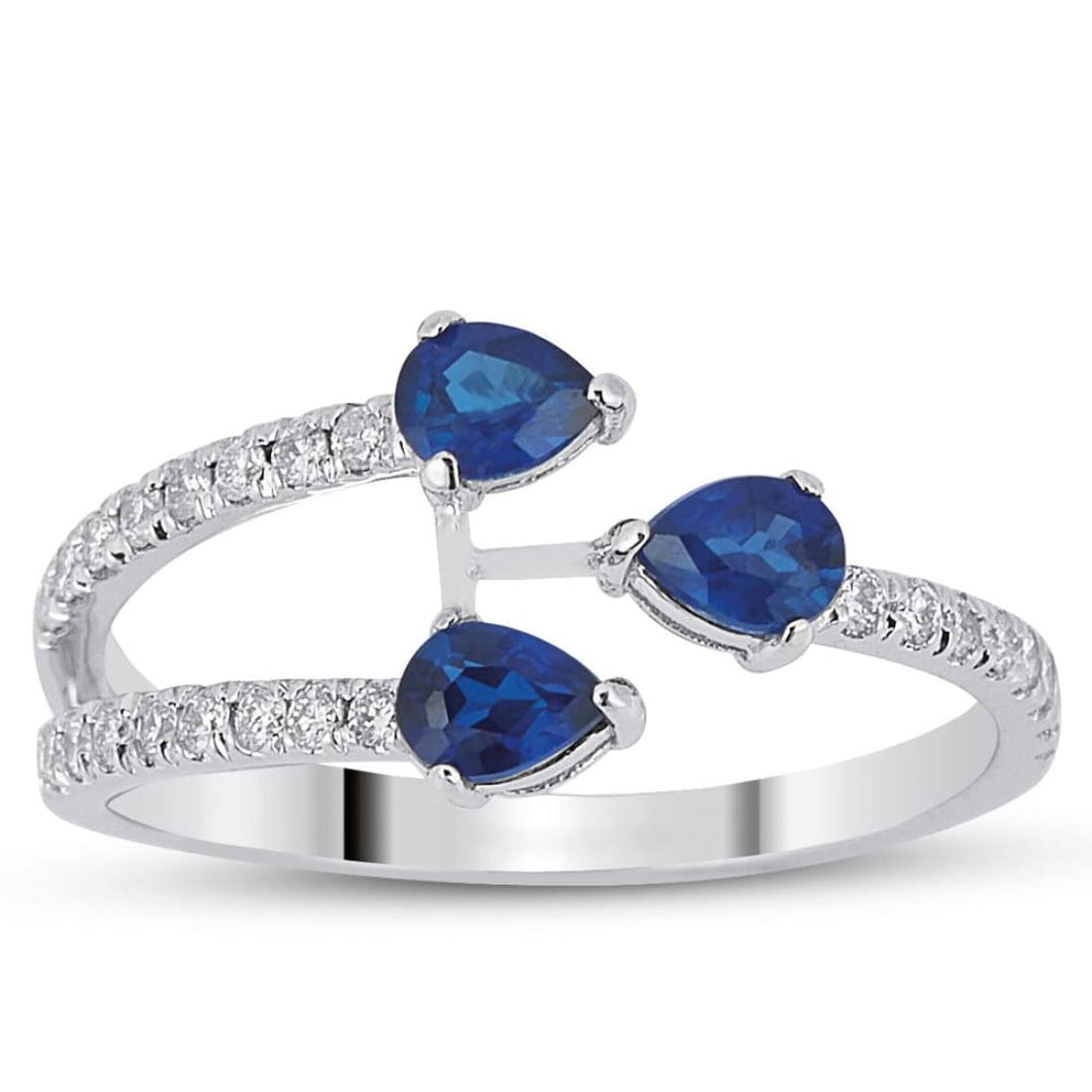 Diamond Sapphire Ring - Jewelry