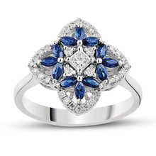 Load image into Gallery viewer, Diamond Sapphire Ring - Jewelry
