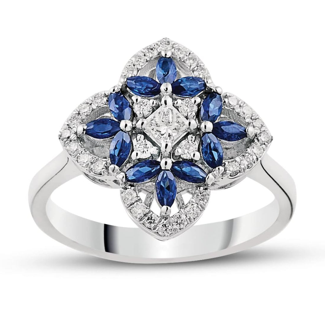Diamond Sapphire Ring - Jewelry
