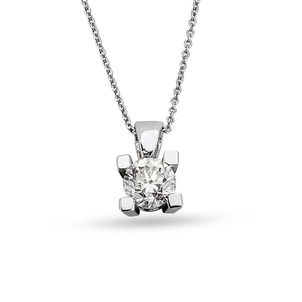 Diamond Solitaire Necklace - Jewelry