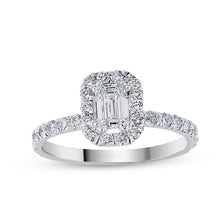 Load image into Gallery viewer, Emerald Cut Diamond Engagement Ring - Jewelry
