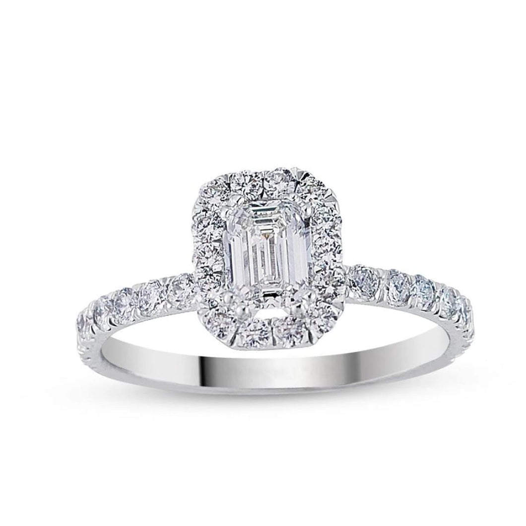 Emerald Cut Diamond Engagement Ring - Jewelry