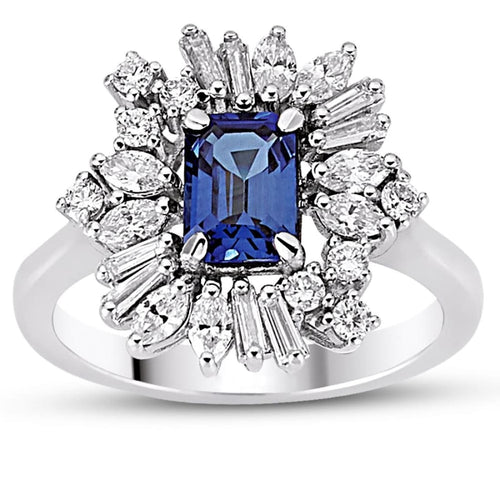 Diamond Sapphire Ring - Jewelry
