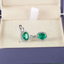 Load image into Gallery viewer, Emerald Diamond Earring - Jewelry
